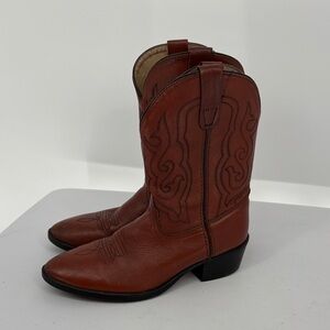 🚁 Children's brown, leather pointed toe Western Leather Boots